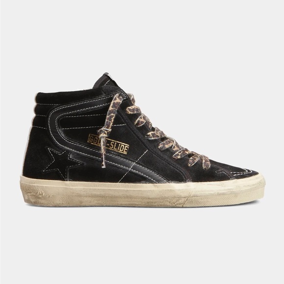 Golden Goose Slide Sneaker in Black Suede/Silver sz 38 New in Box - Picture 2 of 15